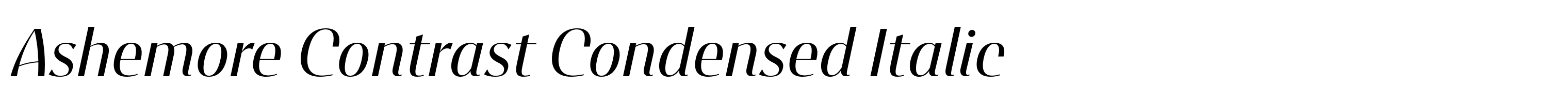 Ashemore Contrast Condensed Italic